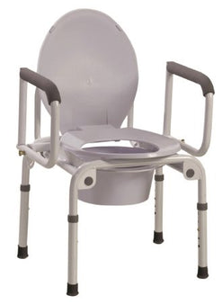 Fabrication Enterprises Commode Chair Fabrication Enterprises Drop Arms Steel Frame 300 lbs. Weight Capacity - Each - 43-2342-EA