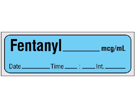 Shamrock Scientific Drug Label Shamrock Anesthesia Label FENTANYL _____ mcg / mL / Date _____ Time _____ Int. _____ Blue 1/2 X 1 Inch - Roll of 1 - SA-2413-DTI-PRE-RL