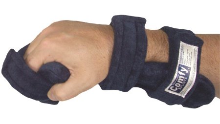 Fabrication Enterprises Resting Wrist / Hand Splint ComfySplints™ Foam / Terry Cloth / Steel Left or Right Hand Blue Medium - Each - 24-3090-EA