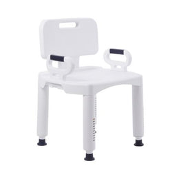 McKesson Bath Bench McKesson Removable Arms Plastic Frame Removable Backrest 21-1/4 Inch Seat Width 350 lbs. Weight Capacity - Each - 146-RTL12505-EA