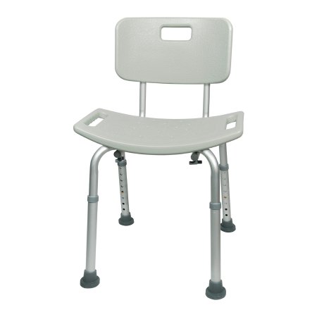 McKesson Bath Bench McKesson Aluminum Frame Removable Backrest 19-1/4 Inch Seat Width 300 lbs. Weight Capacity - Each - 146-RTL12202KDR-EA