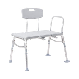 McKesson McKesson Knocked Down Bath Transfer Bench Removable Arm Rail 17-1/2 to 22-1/2 Inch Seat Height 400 lbs. Weight Capacity - Each - 146-RTL12031KDR-EA