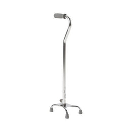 McKesson Small Base Quad Cane McKesson Steel 30 to 39 Inch Height Chrome - Each - 146-10301F-4-EA