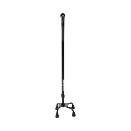 McKesson Small Base Quad Cane McKesson Steel 30 to 39 Inch Height Black - Each - 146-RTL10310-EA
