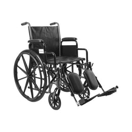 McKesson Wheelchair McKesson Dual Axle Desk Length Arm Swing-Away Elevating Legrest Black Upholstery 18 Inch Seat Width Adult 300 lbs. Weight Capacity - Each - 146-SSP218DDA-ELR-EA