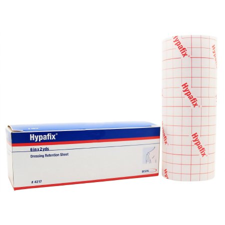 BSN Medical Dressing Retention Tape with Liner Hypafix® White 6 Inch X 2 Yard Nonwoven Polyester NonSterile - Case of 12 - 4217-CS