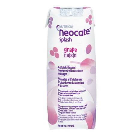 Nutricia North America Pediatric Oral Supplement Neocate® Splash 8 oz. Carton Liquid Amino Acid Food Allergies - Each - 122435-EA