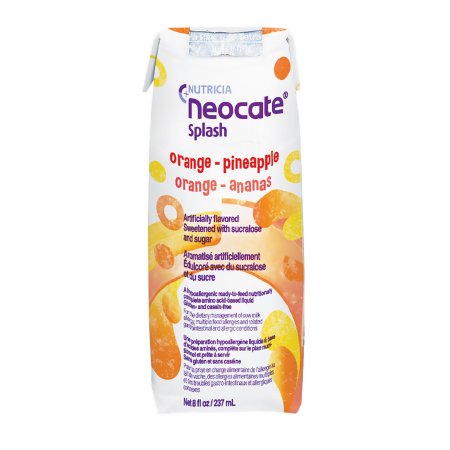 Nutricia North America Pediatric Oral Supplement Neocate® Splash 8 oz. Carton Liquid Amino Acid Food Allergies - Case of 27 - 122436-CS