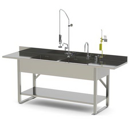 Future Health Concepts Sink/Clean-Up Counter - Each - FHCPS267737DB-1-1-3-EA