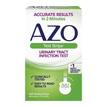 I Health Inc Urinalysis Test Kit AZO Test Strips® Home Test Device Urinary Tract Infection Detection Urine Sample 3 Tests CLIA Waived - Box of 1 - 78765103267-BX