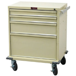 Harloff Treatment Cart V-Series 22 X 29.5 X 34 Inch Red Two 3 Inch, One 6 Inch, One 12 Inch Drawer Configuration, 17 X 23 Inch Internal Drawer - Each - V24-4K-EA