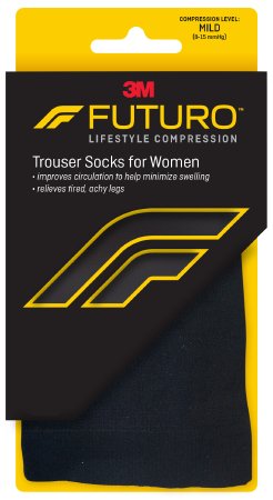 3M Compression Socks 3M™ Futuro™ Energizing Knee High Medium Black Closed Toe - Case of 12 - 71022EN-CS