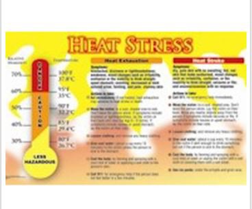 Accuform Signs Wall Sign General Information Accuform® Heat Stress Safety Awareness - Each - SP124477L-EA