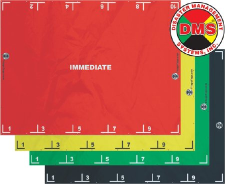 Disaster Management Systems Transfer Triage Sheet Set Red / Yellow / Green / Black 15 X 20 Foot - ST/4 - DMS-05004-ST