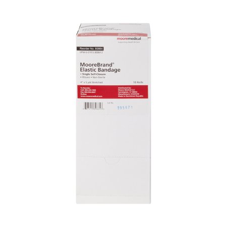 McKesson Elastic Bandage McKesson 4 Inch X 4-1/2 Yard Single Hook and Loop Closure Tan NonSterile Standard Compression - Case of 50 - 80864-CS
