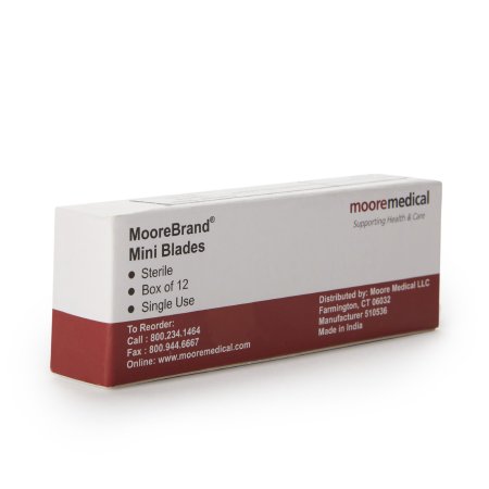 McKesson Surgical Blade McKesson Carbon Steel No. 61 Sterile Disposable Individually Wrapped - Box of 12 - MMC#61-BX