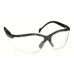 Pyramex Safety Glasses with Readers Venture II™ Adjustable Temple Clear Tint Polycarbonate Lens Black Frame Over Ear One Size Fits Most - Case of 6 - SB1810R20-CS