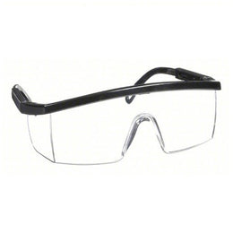 Pyramex Safety Glasses Integra Adjustable Temple Anti-scratch Coating Clear Tint Polycarbonate Lens Black Frame Over Ear One Size Fits Most - Case of 12 - SB410S-CS