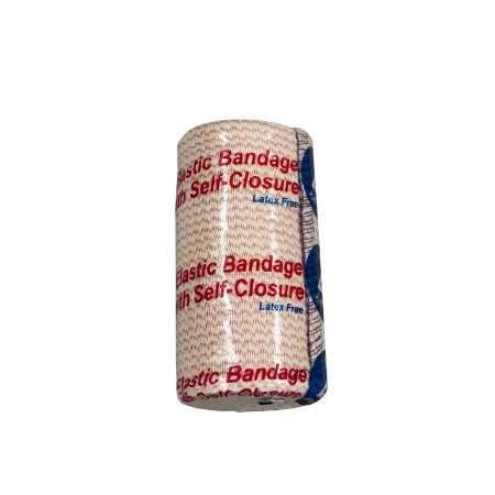 Dynarex Elastic Bandage 4 Inch X 5 Yard Hook and Loop Closure Tan NonSterile Standard Compression - Case of 50 - 3660-CS