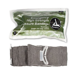 Dynarex Trauma Pressure Dressing with Wrap 4 Inch Width Closure Bar Gray Sterile Standard Compression - Each - 3683-EA