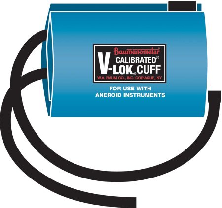 W.A. Baum Reusable Blood Pressure Cuff Calibrated® V-Lok® 33 to 47 cm Arm Polyester Fabric Cuff Large Adult Cuff - Each - 1869AC-EA