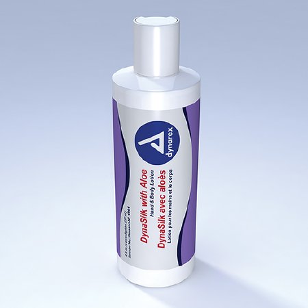 Dynarex Hand and Body Moisturizer DynaSilk with Aloe 8 oz. Bottle Scented Lotion - Case of 48 - 1391-CS