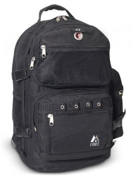 Everest Trading Corp Backpack Everest Black 13-1/2 X 20 X 8 Inch - Each - 3045R-BLACK-EA