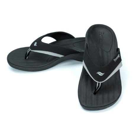 Powerstep Orthotic Sandal Powerstep® Men's Fusion® Male Black / Gray - Pair - 8000-1008-PR