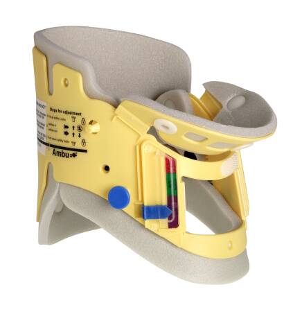 Ambu Extrication Cervical Collar with Headwedge Ambu® Perfit ACE™ Preformed Adult One Size Fits Most One-Piece / Trachea Opening Adjustable Height Adjustable Neck Circumference - Case of 30 - 000281152-CS