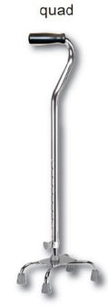 Fabrication Enterprises Small Base Quad Cane Fabrication Enterprises Aluminum 30 to 39 Inch Height Silver - Each - 43-2030-EA