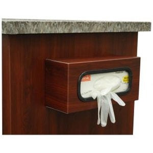 Harloff Glove Box Holder Cart Mounted Cherry Mahogany Finish Aluminum - Each - WV-2362-CM-EA