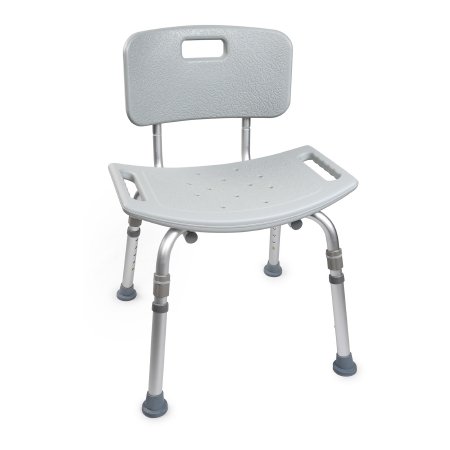 McKesson Bath Bench McKesson Without Arms Aluminum Frame Removable Backrest 19-1/4 Inch Seat Width 300 lbs. Weight Capacity - Case of 4 - 146-12202KD-4-CS