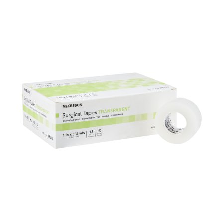 McKesson Medical Tape McKesson Transparent 1 Inch X 5-1/2 Yard Plastic / Silicone NonSterile - Roll of 1 - 16-48410-RL