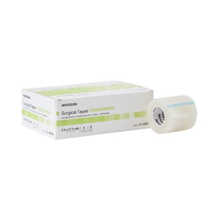 McKesson Medical Tape McKesson Transparent 2 Inch X 5-1/2 Yard Plastic / Silicone NonSterile - Box of 6 - 16-48420-BX