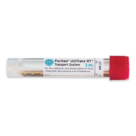 Puritan Medical Products Transport Media UniTranz-RT® Universal Transport Medium Translucent with Red Cap Tube Format - Case of 300 - UT-300-CS