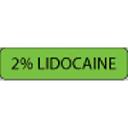 Precision Dynamics Drug Label MedVision® Anesthesia Label 2% Lidocaine Green 5/16 X 1-1/4 Inch - Roll of 1 - MV01FG1449-RL