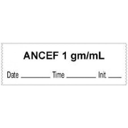 Precision Dynamics Drug Label UAL™ Anesthesia Label ANCEF 1gm/mL Date_Time_Int White 1/2 X 1 Inch - Roll of 1 - 59726755-RL