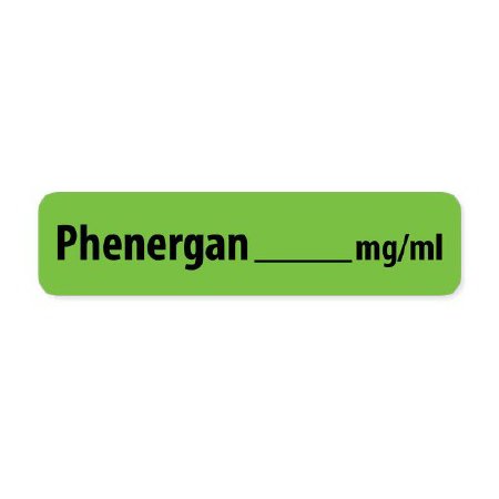 Precision Dynamics Drug Label MedVision® Anesthesia Label Phenergan_mg/mL Green 5/16 X 1-1/4 Inch - Roll of 1 - MV01FG3643P-RL