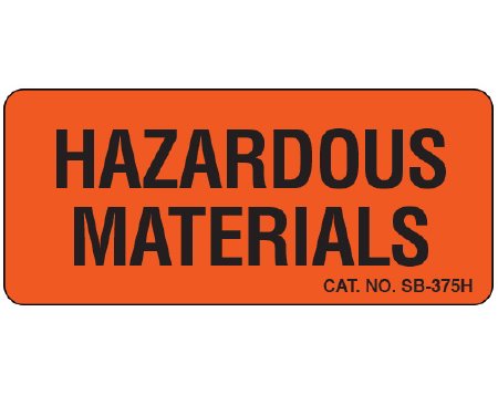 Shamrock Scientific Pre-Printed Label Shamrock Warning Label Fluorescent Red Hazardous Materials Black Biohazard 1 X 2-1/4 Inch - Roll of 1 - SB-375H-RL