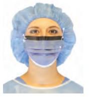 SVS LLC Dba S2S Global Procedure Mask with Eye Shield PremierPro™ Anti-fog Foam Pleated Earloops One Size Fits Most Sea Blue NonSterile ASTM Level 3 Adult - Case of 100 - 2451-CS