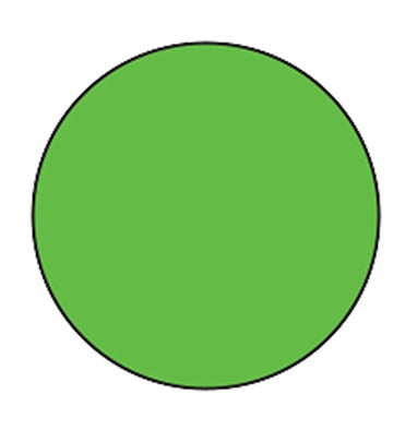 Health Care Logistics Blank Label Indeed Label Dot Green 3/4 Diamter - Pack of 1 - 2552-PK