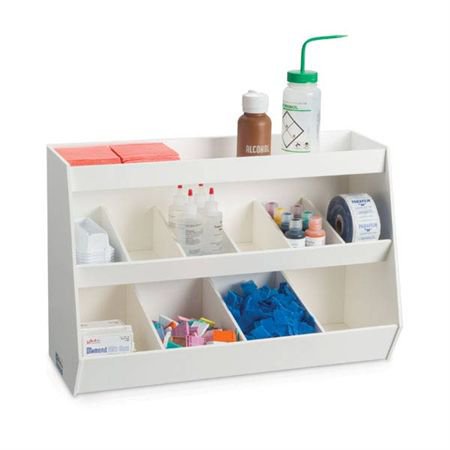 Market Lab Inc Benchtop Organizer White PVC 10.8 X 16 X 24 Inch - Each - 9956-EA