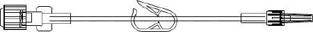 ICU Medical IV Extension Set Needle-Free Port Small Bore 12 Inch Tubing With Filter - Case of 50 - SF1392-CS