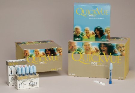 Quidel Cancer Screening Test Kit QuickVue® iFOB Fecal Occult Blood Test (iFOB or FIT) 100 Tests CLIA Waived - Case of 600 - 20205-CS
