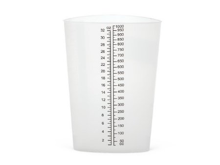Medline Graduated Container Triangular Polypropylene 1,000 mL (32 oz.) - Case of 200 - DYND80419-CS