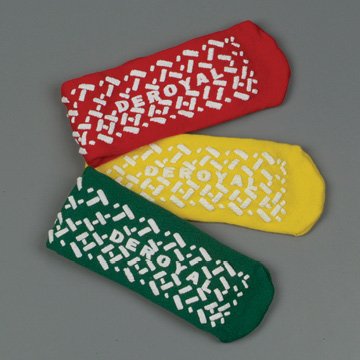 DeRoyal Fall Management Slipper Socks Large / X-Large Yellow Above the Ankle - Case of 24 - M3045-U-CS