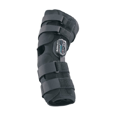 DJO Knee Brace DonJoy® Playmaker™ IROM X-Small Hook and Loop Strap Closure 13 to 15-1/2 Inch Thigh Circumference / 12 to 13 Inch Knee Center Circumference / 10 to 12 Inch Calf Circumference Left or Right Knee - Each - 11-0867-1-EA