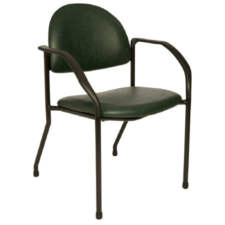 The Brewer Company Side Chair 1200 Series Deep Sea With Armrests Vinyl - Each - 1200-29-EA