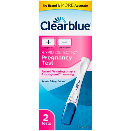 Procter & Gamble Reproductive Health Test Kit Clearblue® Home Test Device hCG Pregnancy Test Urine Sample 2 Tests CLIA Waived - Box of 2 - 63347232258-BX
