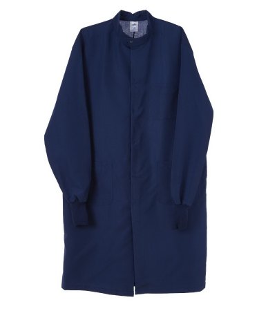 Medline Lab Coat ASEP Navy Blue Large Knee Length Reusable - Each - 6623BNWL-EA
